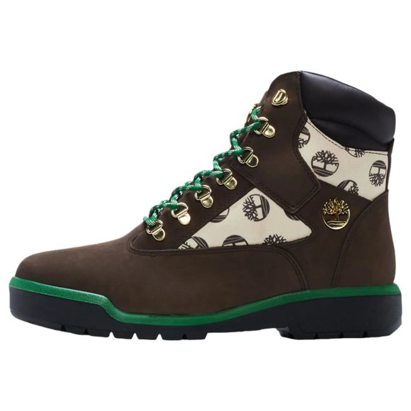 TIMBERLAND Waterproof  6" Field Boots Beef and Broccoli Monogram Youth Size 6Y - Picture 2 of 7